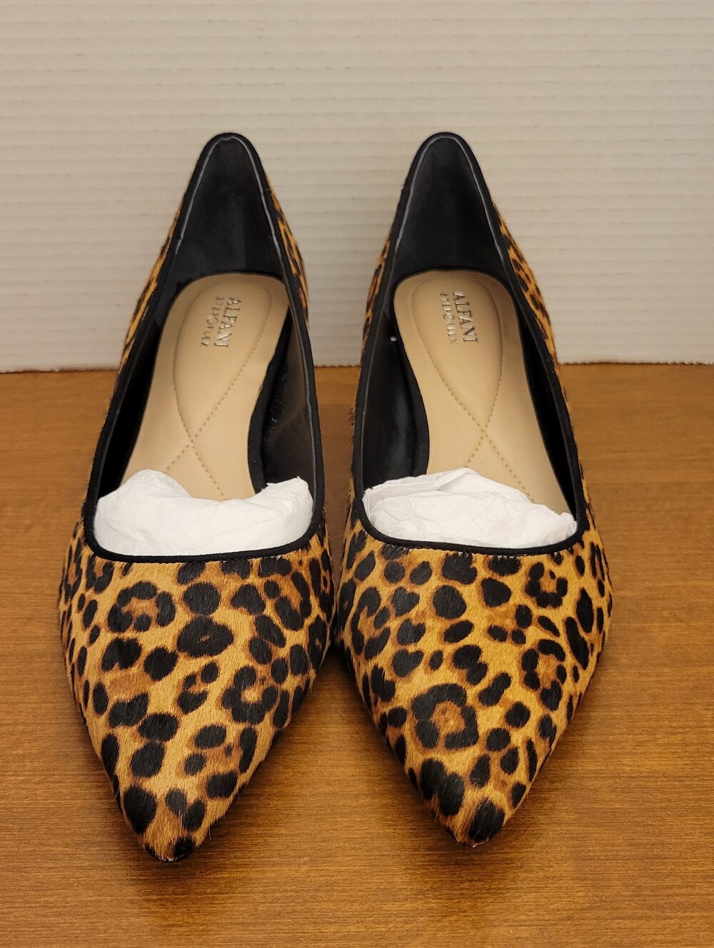 Alfani Step Flex Calf Fur Leopard-Print Pumps, Size 10M. NWOT